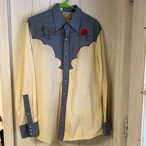 70s/80s Vintage Cowboy Shirt | Kennington Rocking K Ranchwear